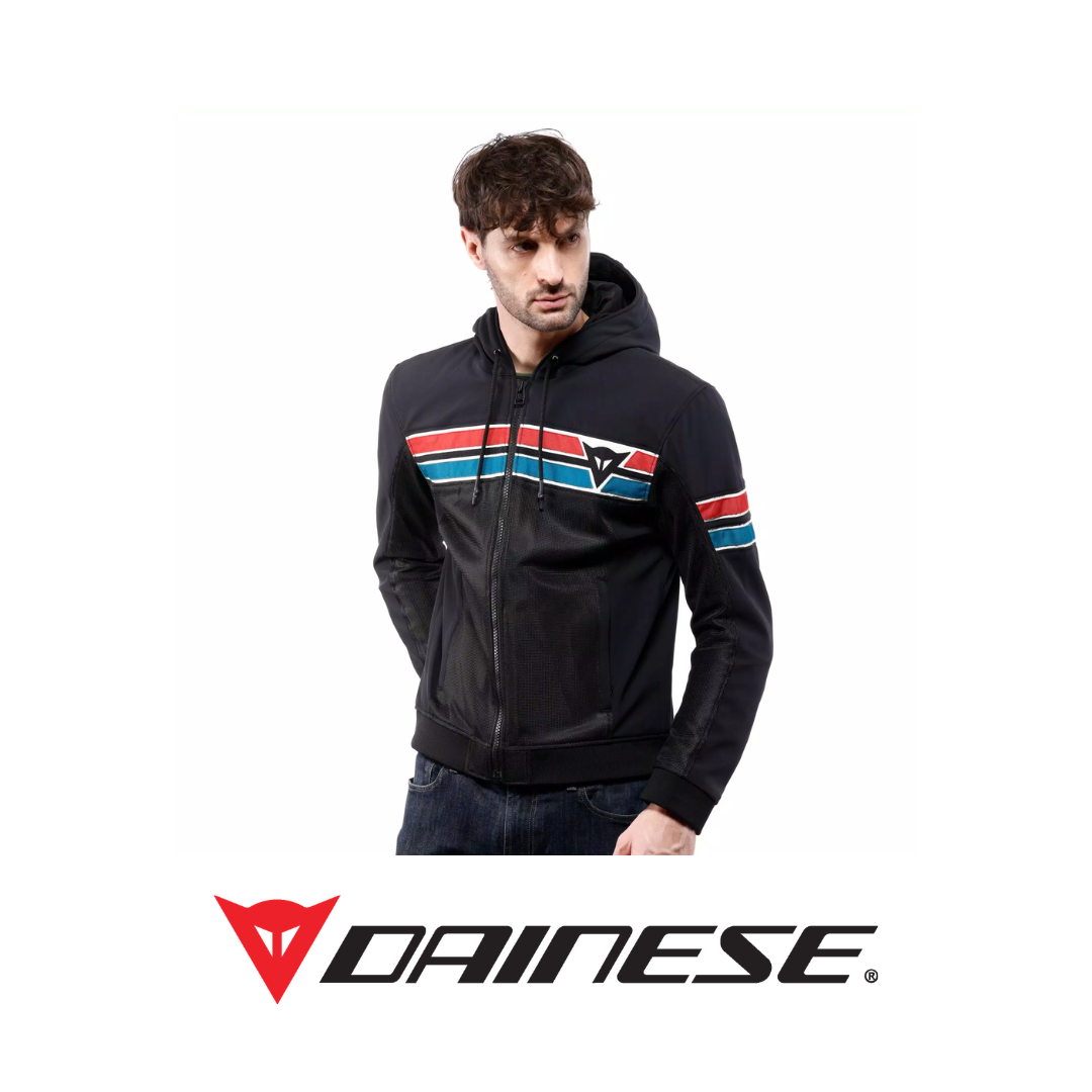 DAINESE VINTEDGE AIR TEX JACKET 黑/藍/紅 防摔外套
