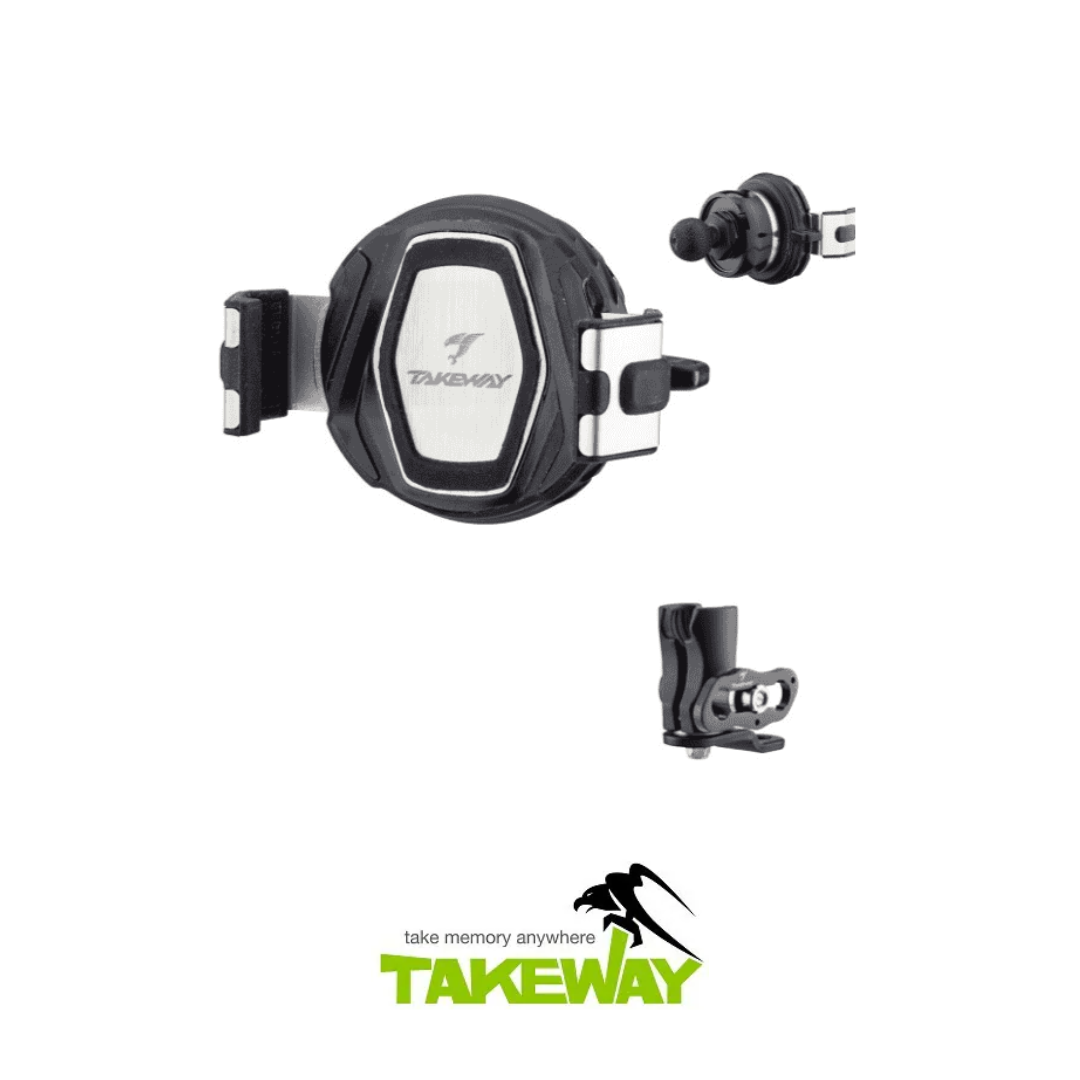 TAKEWAY 黑隼Z手機架 LA3-PH08-ANVPRO 雙磁浮減震-後照鏡防盜版