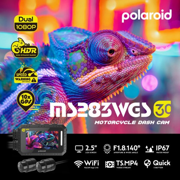 【Polaroid】寶麗來 MS283WGS 機車行車記錄器